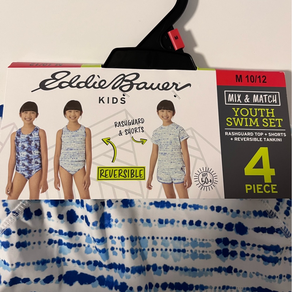 Eddie Bauer Girls 4 PC Swim Set Size M 10/12